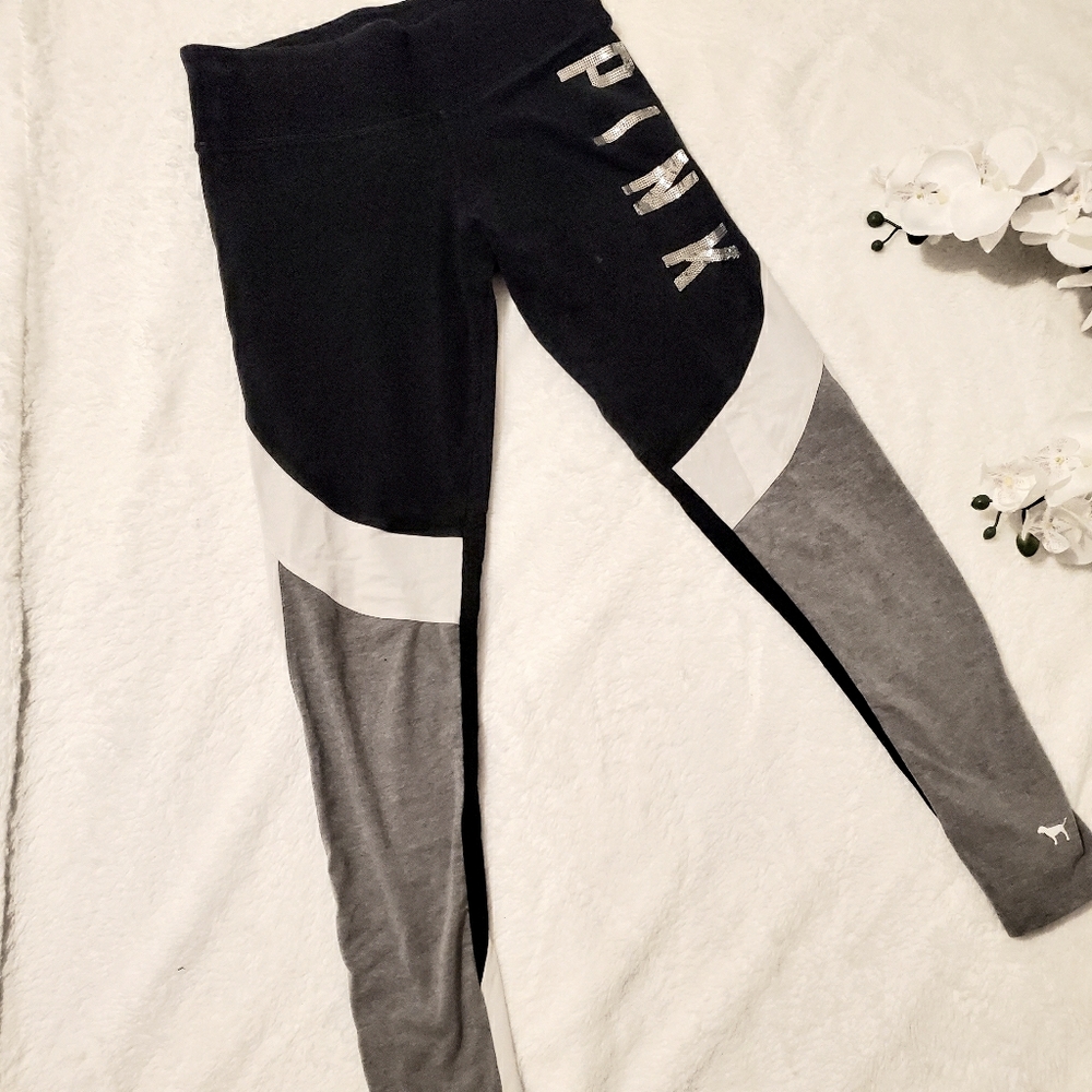 ❗LOWEST PRICE❗VS PINK Sequin Mesh Leggings